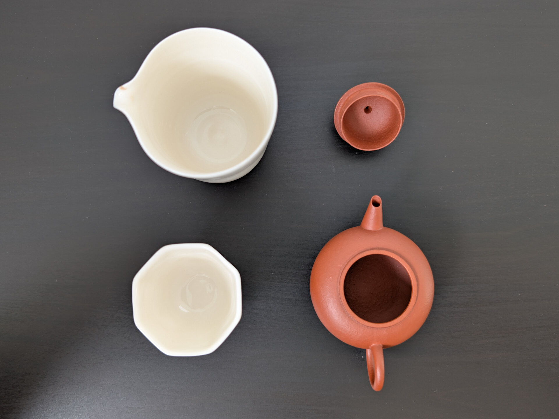 Xiao Mei Yao Zhuni Shui Ping Hu Yixing & schlichter Porzellan Pitcher und Cup