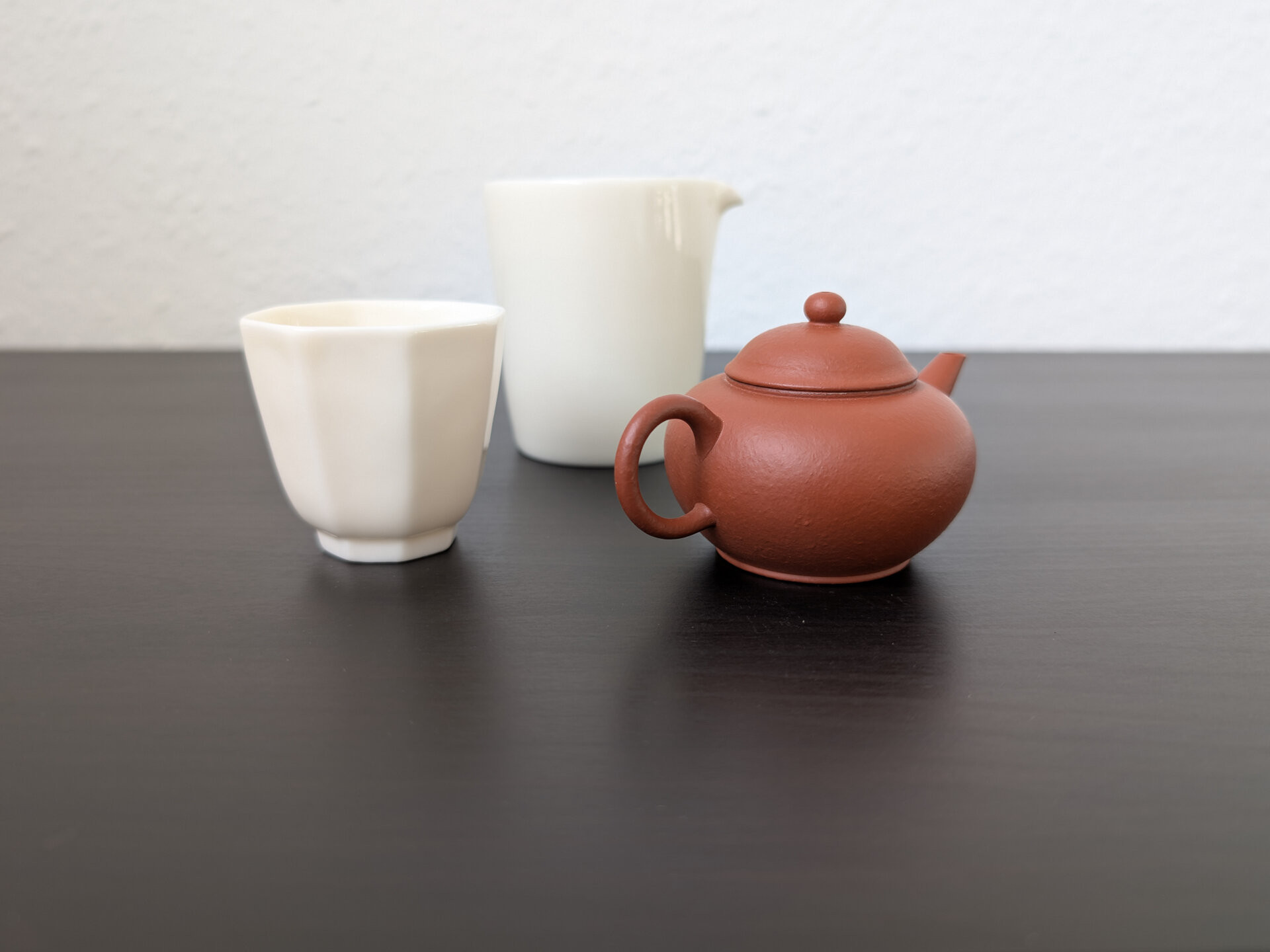 Xiao Mei Yao Zhuni Shui Ping Hu Yixing & schlichter Porzellan Pitcher und Cup