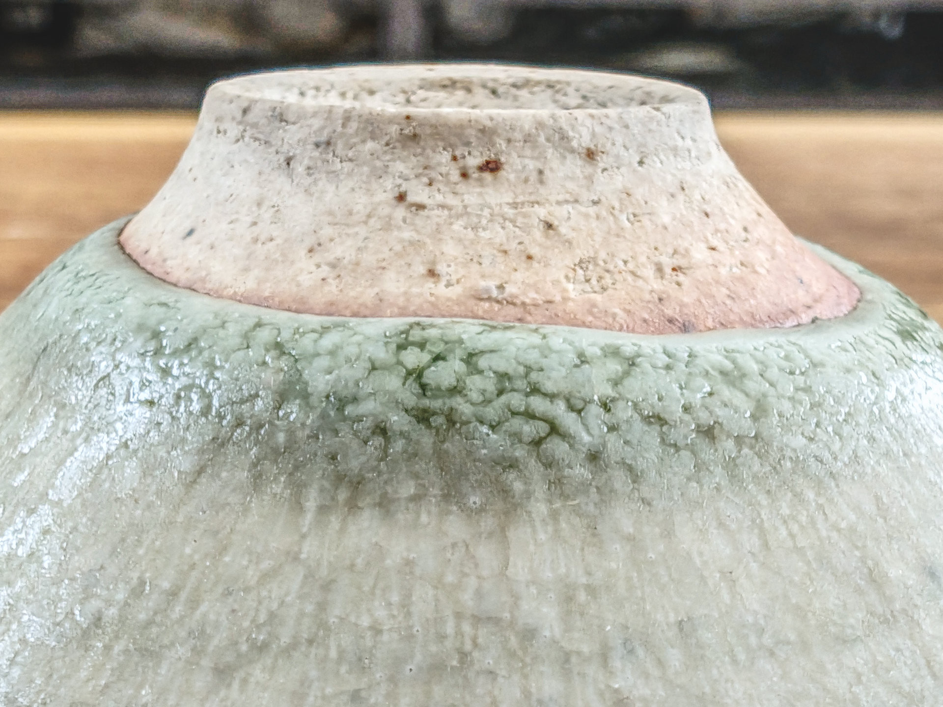 Details matte Celadon Schale von Jiri Duchek